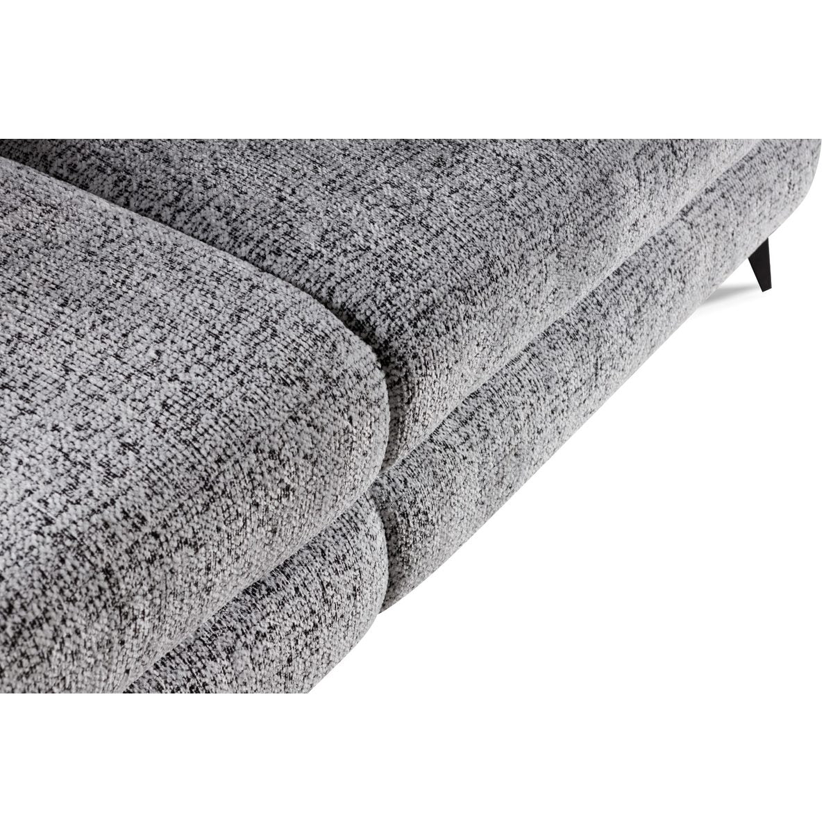 MODULAR HARMONY Canapea extensibila din textil gri cu lada depozitare