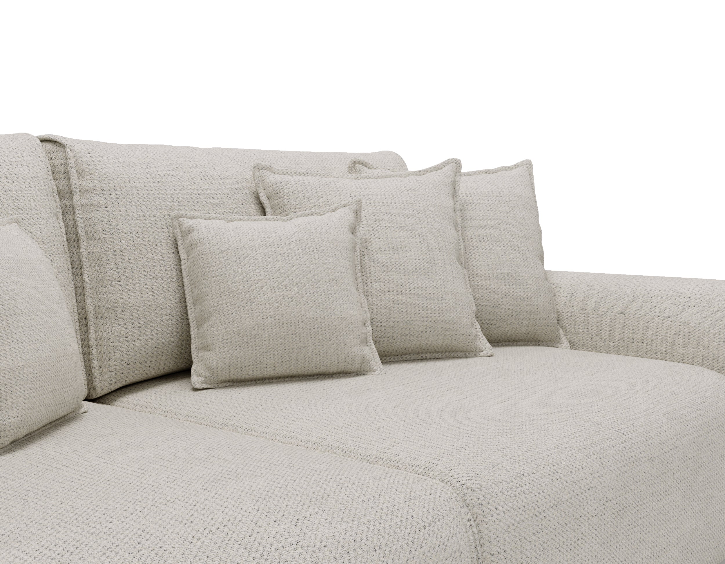GENEVA Canapea extensibila din textil crem cu 4 locuri